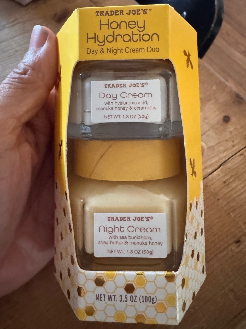 Trader Joe's Honey Hydration Day & Night Cream Duo — Yellow